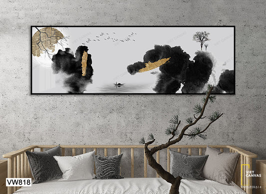 Tranh Sông Nước Và Đàn Chim - VW818