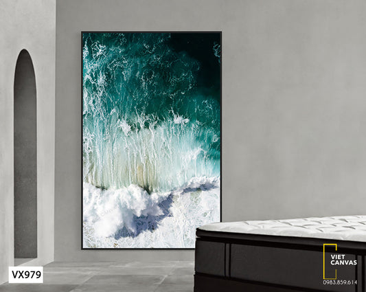 Tranh Sóng Vỗ Vào Bờ - VX979