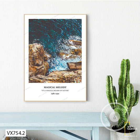 Tranh Sóng Vỗ Vào Ghềnh - VX754.2
