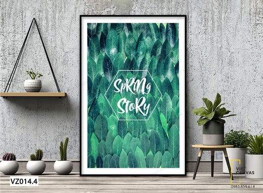 Tranh Lá Cây Xanh - VZ014.4