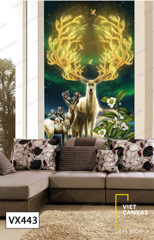 Tranh Sừng Hươu Rực Lửa - VX443