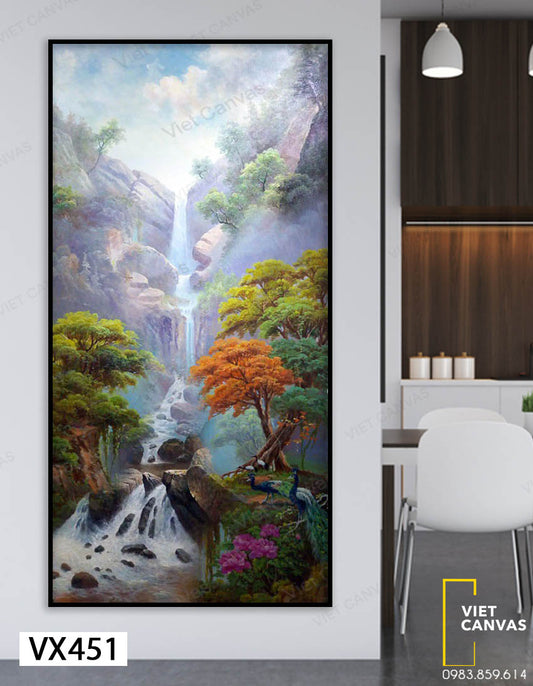Tranh Thác Nước Và Rừng Cây - VX451