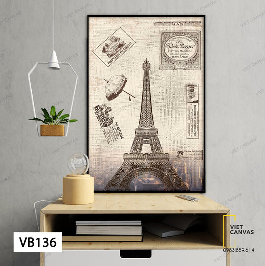 Tranh Tháp Eiffel Nổi Tiếng - VB136