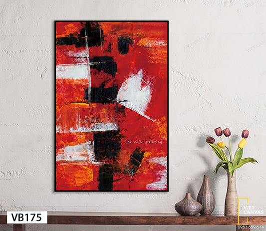 Tranh Trừu Tượng Đỏ Đen - VB175