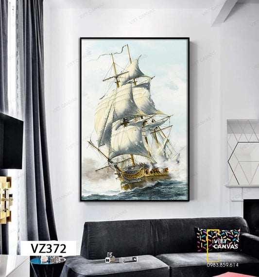 Tranh Thuyền Ngoài Khơi Xa - VZ372
