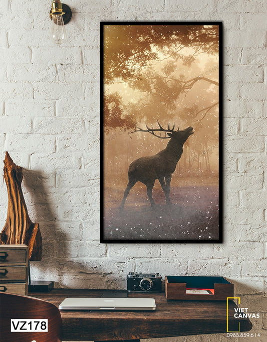 Tranh Chú Hươu Ở Trong Rừng - VZ178