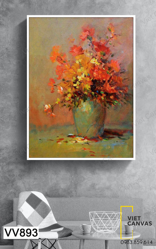 Tranh Tĩnh Vật Bình Hoa - VV893