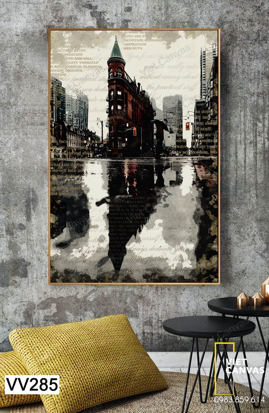 Tranh Tòa Nhà Và Mặt Nước - VV285