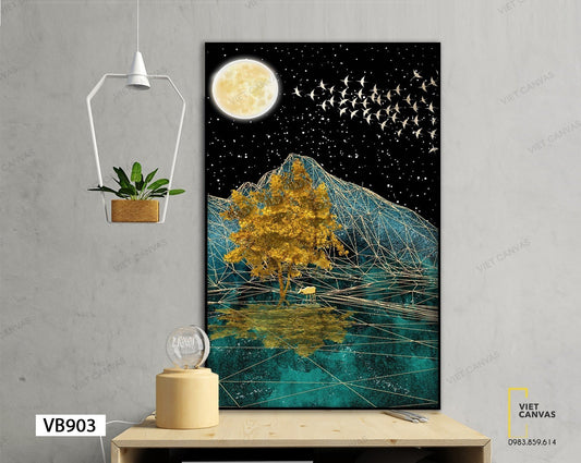 Tranh Trăng Sáng Dưới Hồ Nước - VB903