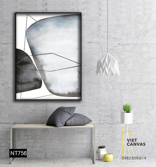 Tranh Trừu Tượng Đen Trắng - NT756