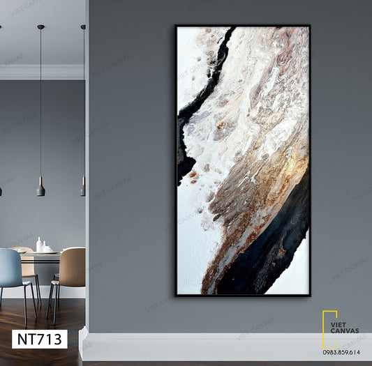 Tranh Trừu Tượng Trắng Đen - NT713