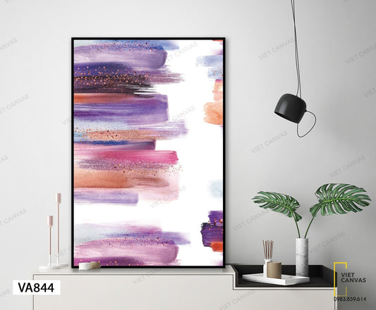 Tranh Trừu Tượng Vệt Tím Hồng - VA844