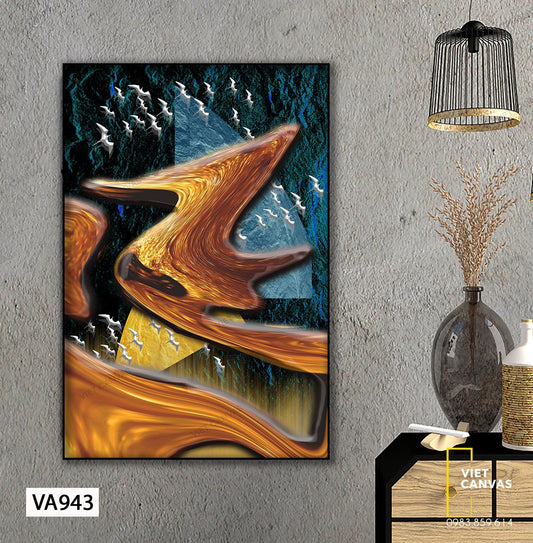 Tranh Từng Đàn Chim Trắng Bay - VA943
