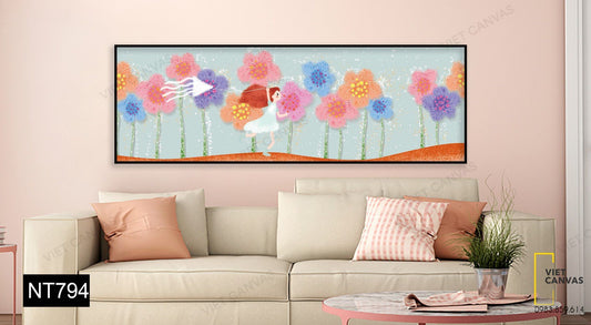 Tranh Cô Gái Trong Vườn Hoa - NT794