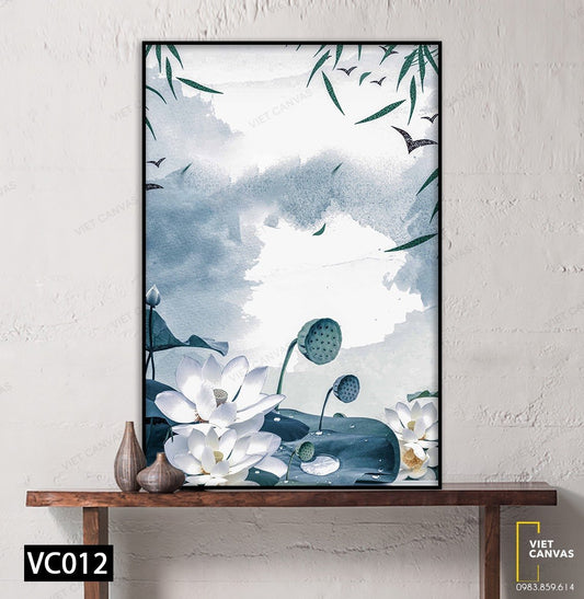 Tranh Vẻ Đẹp Hoa Sen Trắng - VC012