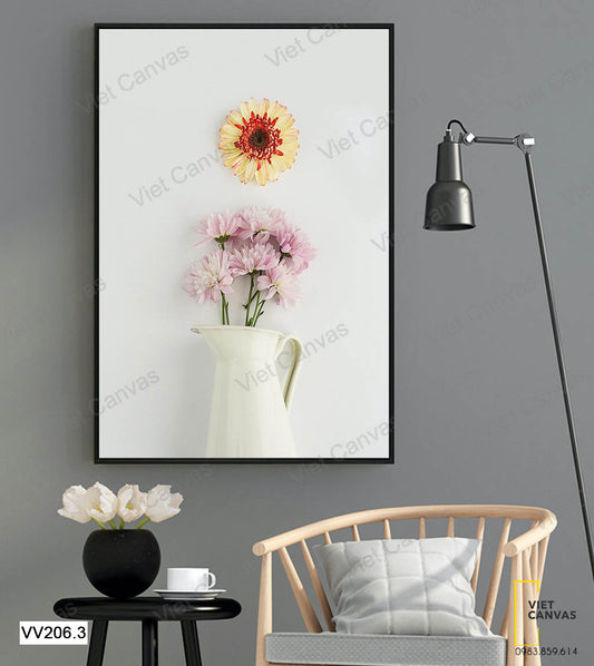 Tranh Bình Hoa Cúc - VV206.3
