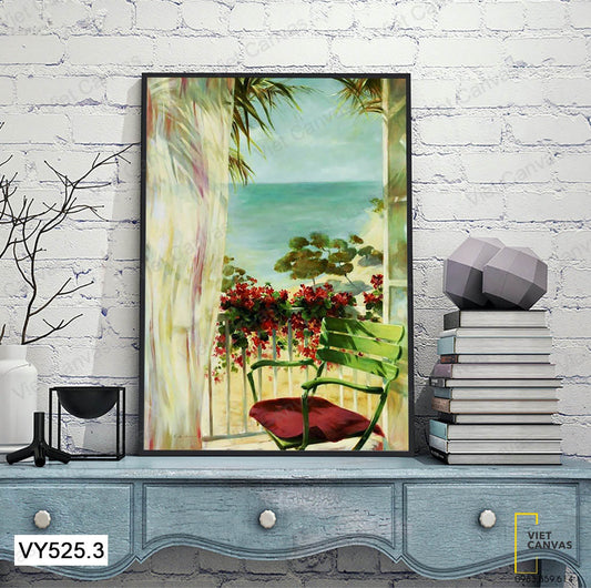 Tranh Chiếc Ghế Bên Ban Công - VY525.3