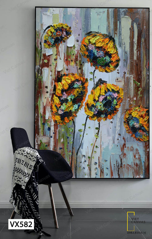 Tranh Vườn Hoa Hướng Dương - VX582