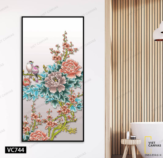 Tranh Xuân Về Trên Những Đóa Hoa - VC744