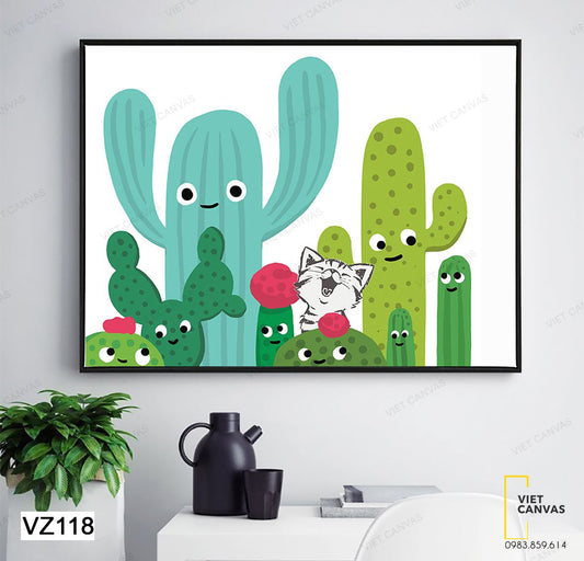 Tranh Xương Rồng Sinh Động - VZ118