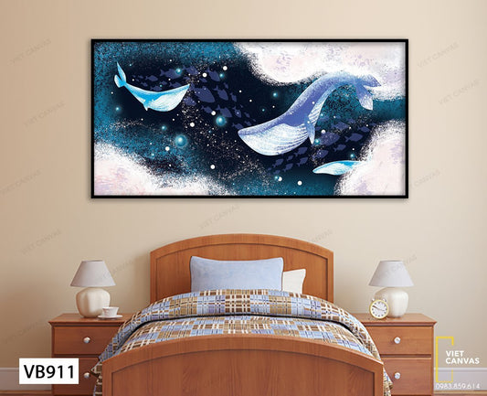 Tranh Thế Giới Cá Voi Xanh Huyền Bí - VB911