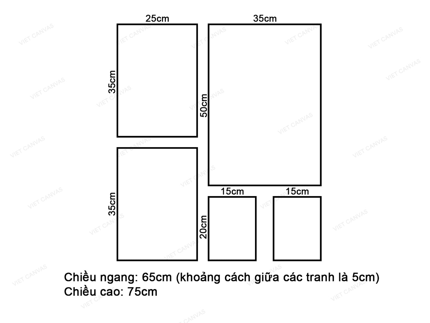 Bộ 5 Tranh Lá Cây - VV372.1