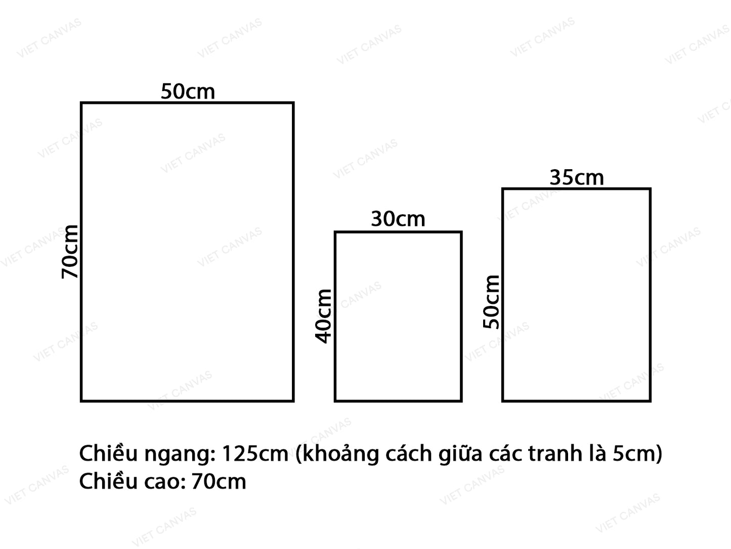 Bộ 3 Tranh Hươu Và Cây - VW480.1