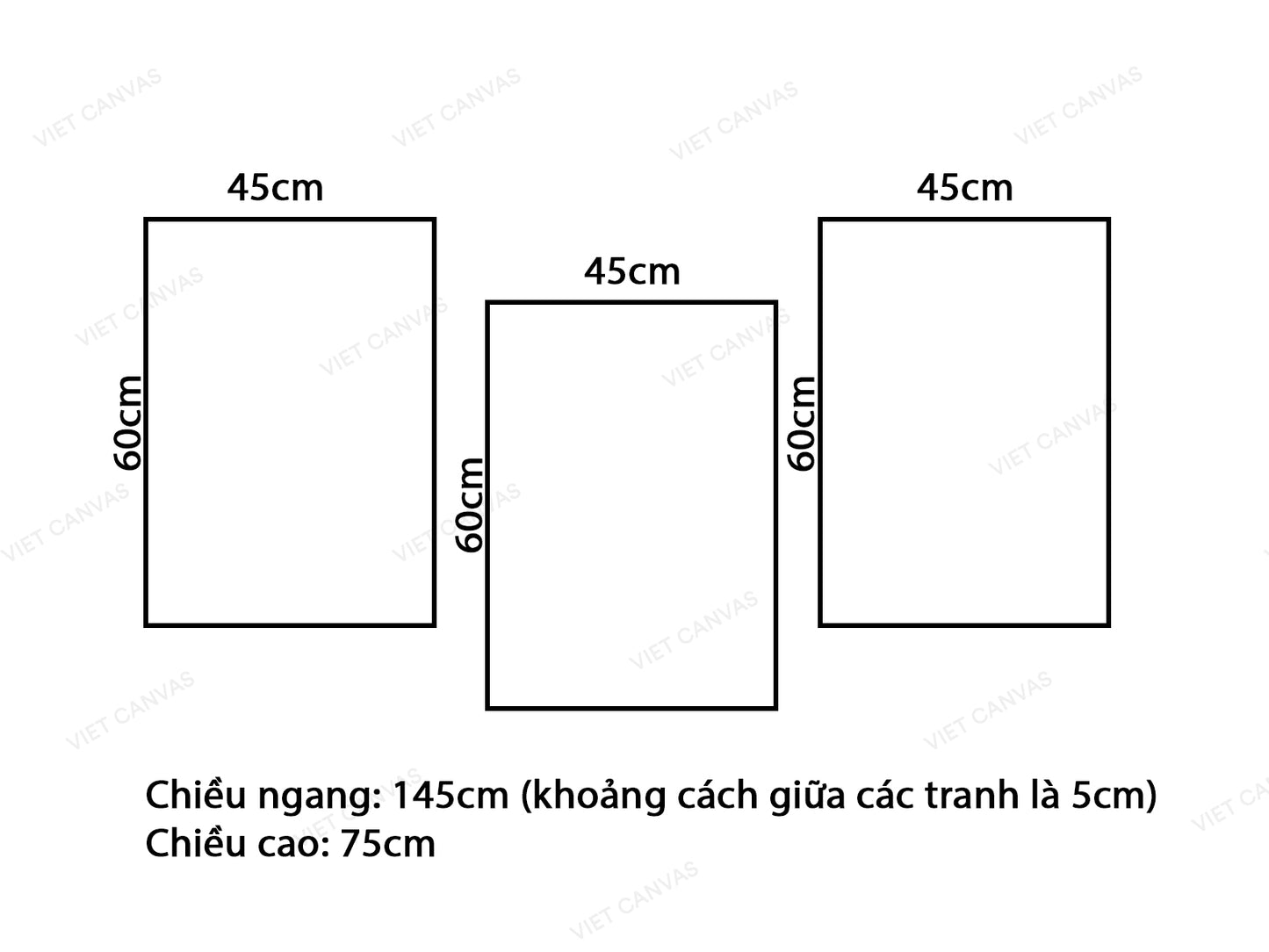 Bộ 3 Tranh Sóc, Gấu Và Voi - VW858.1