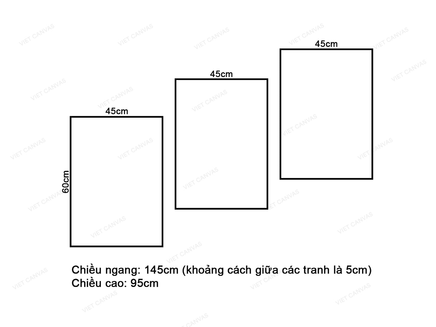 Bộ 3 Tranh Bình Hoa Thanh Liễu Và Hoa Cúc - VV206.1